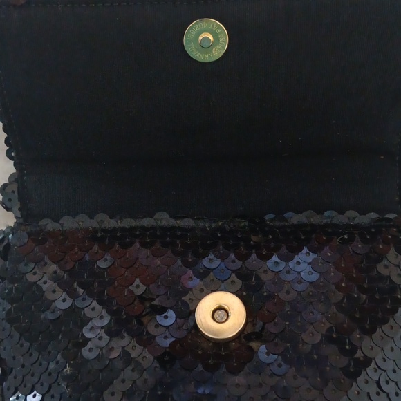 Black Sequin Clutch/Pouch Bag.Vintage - Picture 2 of 6